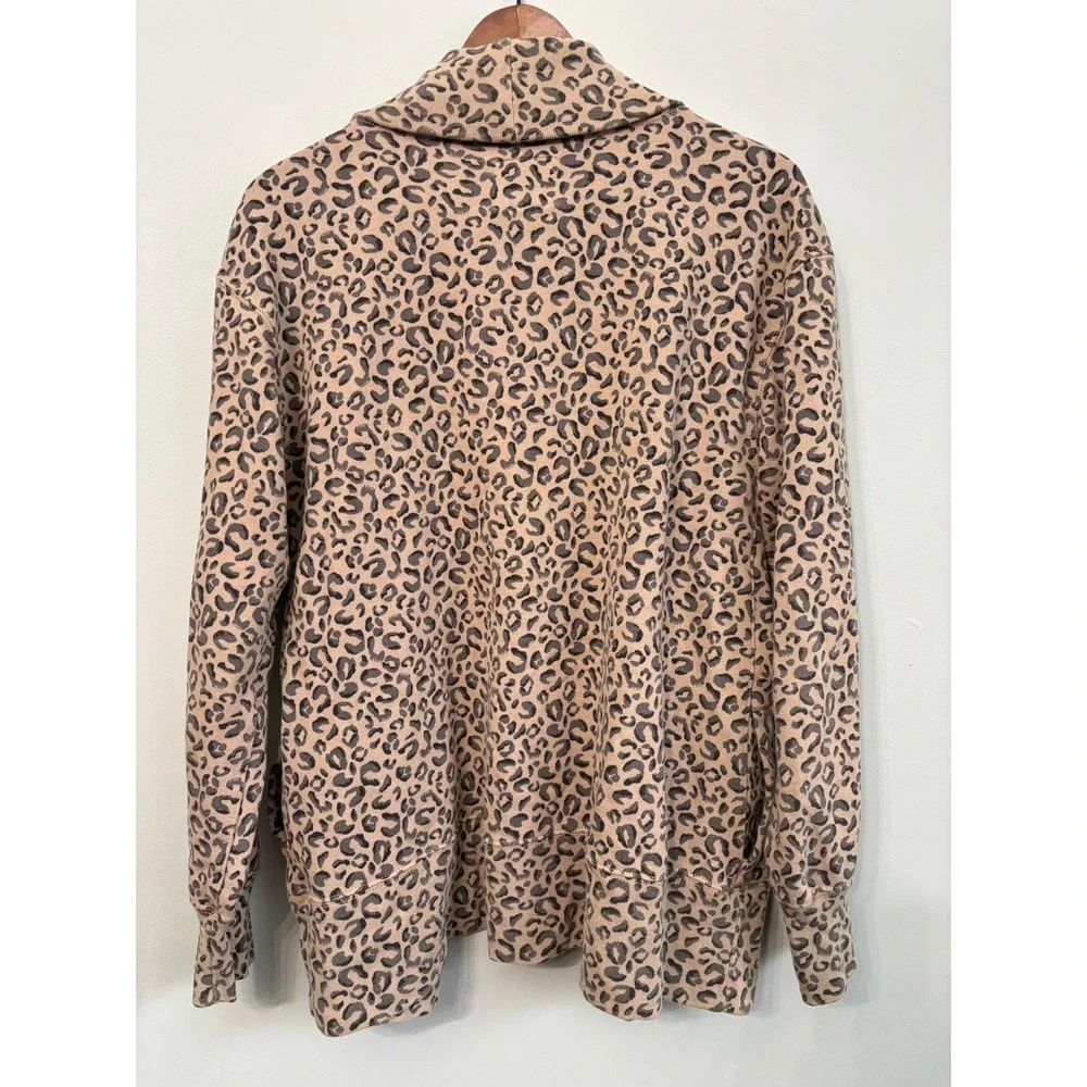 Abercrombie Fitch Soft AF Sz S  Leopard Print Open Front‎ Cardigan Sweater - Picture 4 of 5